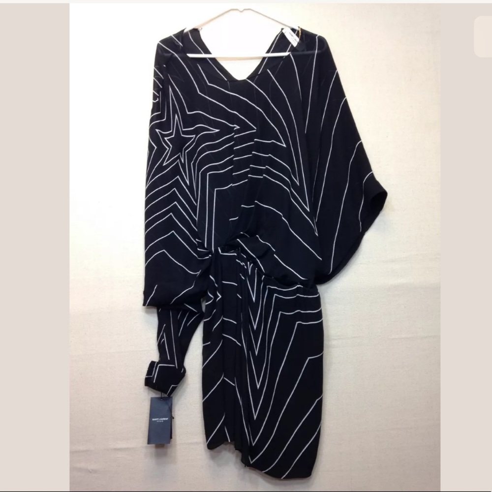 Saint Laurent Star Asymmetrical Mini Dress